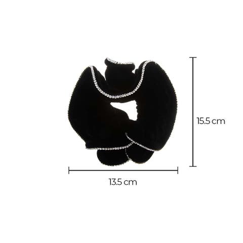 Jewel-Trimmed Velvet Scrunchie