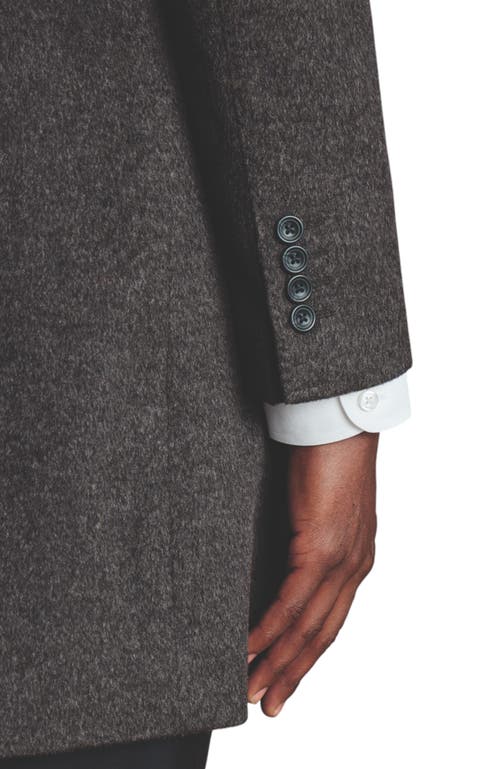 Charles Tyrwhitt Wool Overwool Coat In Dark Grey