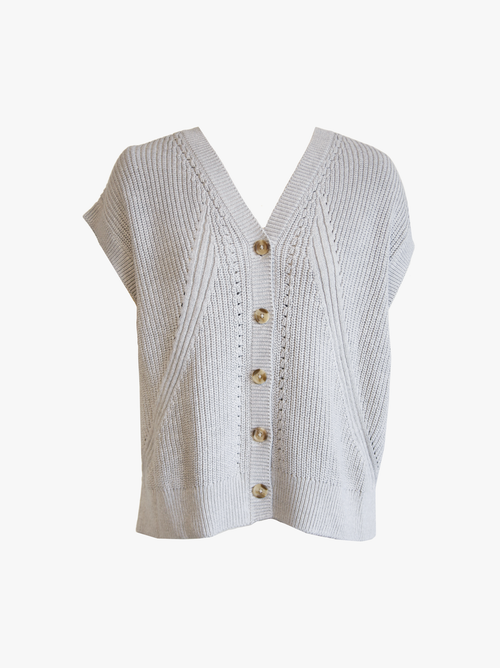 Able Jess Sweater Vest In Heather Grey
