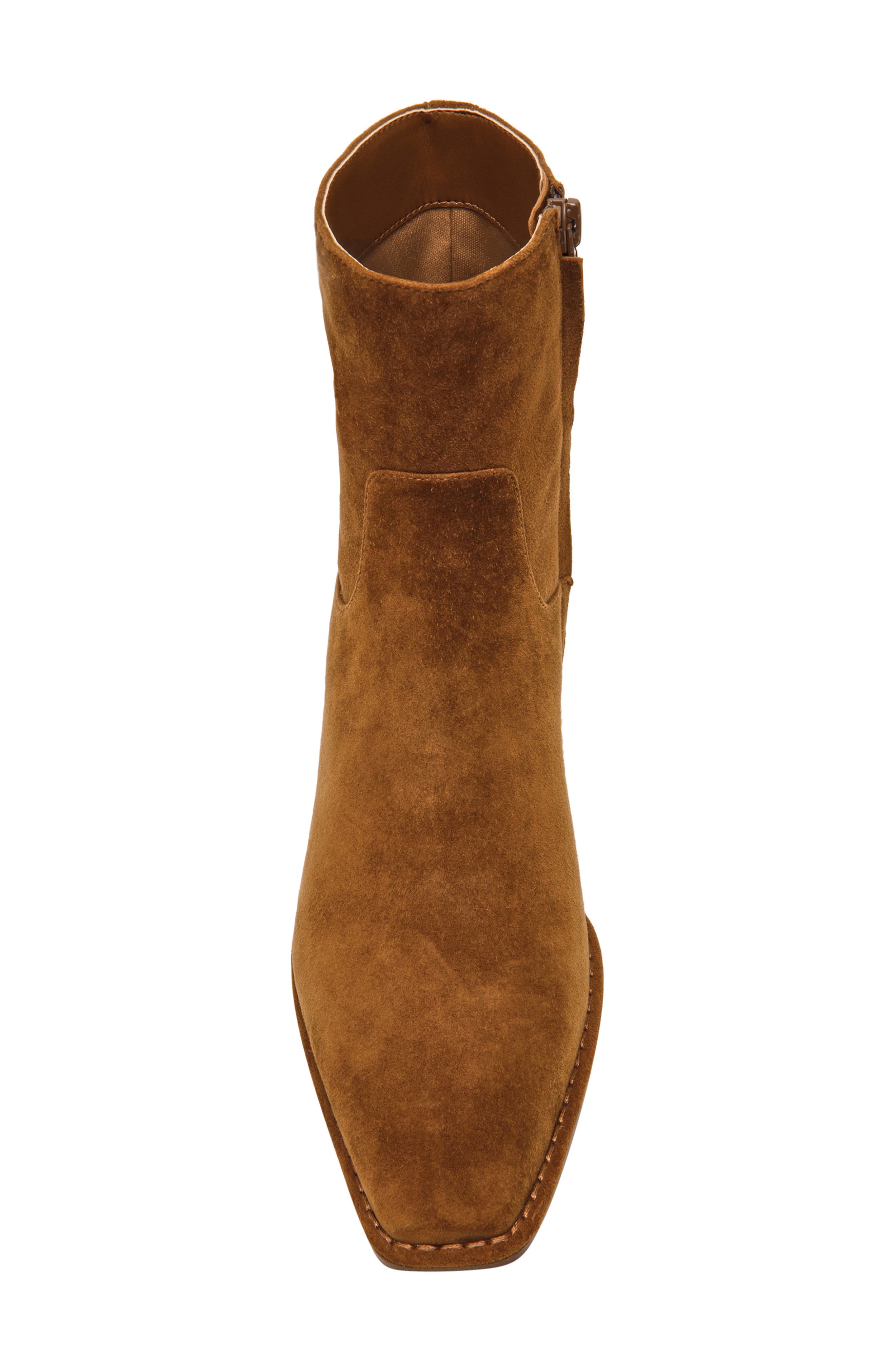 Define Block Heel Bootie, Alternate, color, CHESTNUT SUEDE