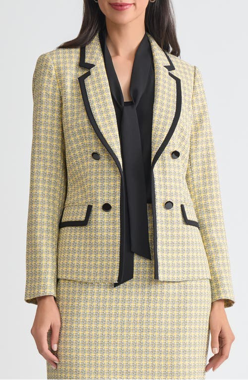 Kasper Faux Double Breasted Blazer In Neutral