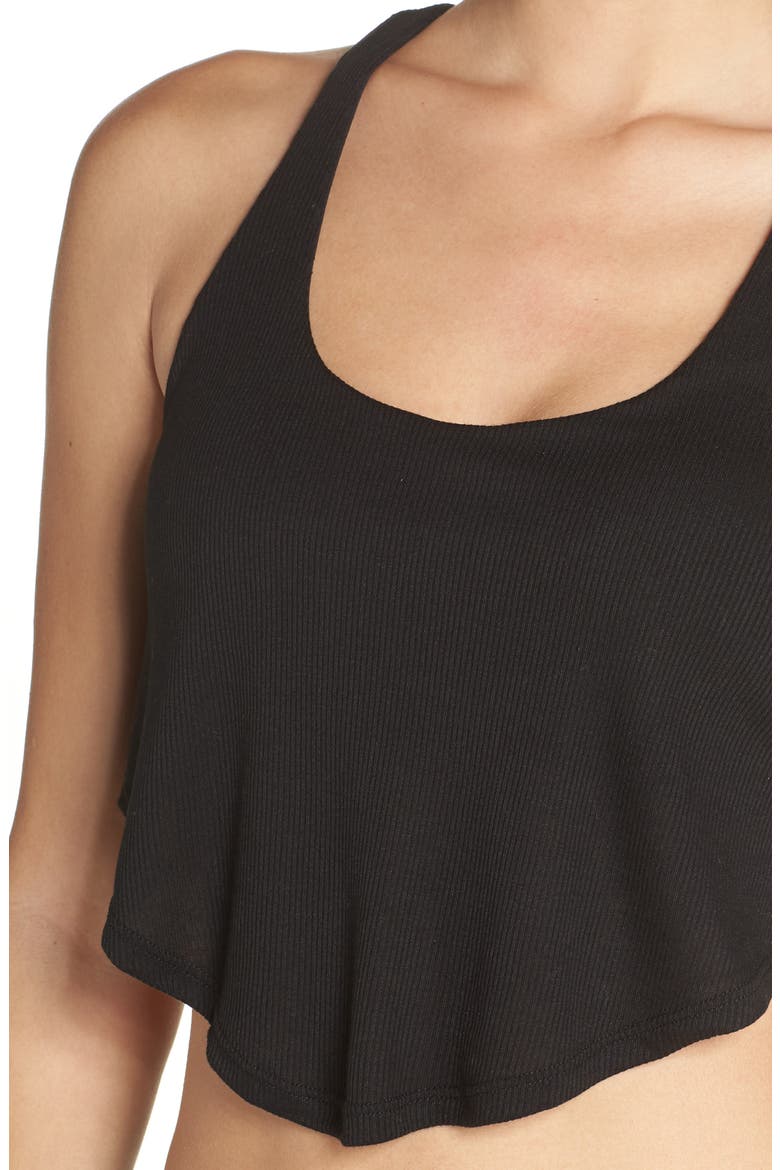 Knot Racerback Bra Tank, Alternate, color, BLACK