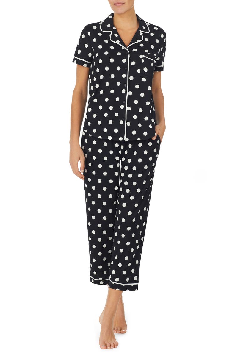 Kate Spade New York print short sleeve pajamas, Main, color, Dot