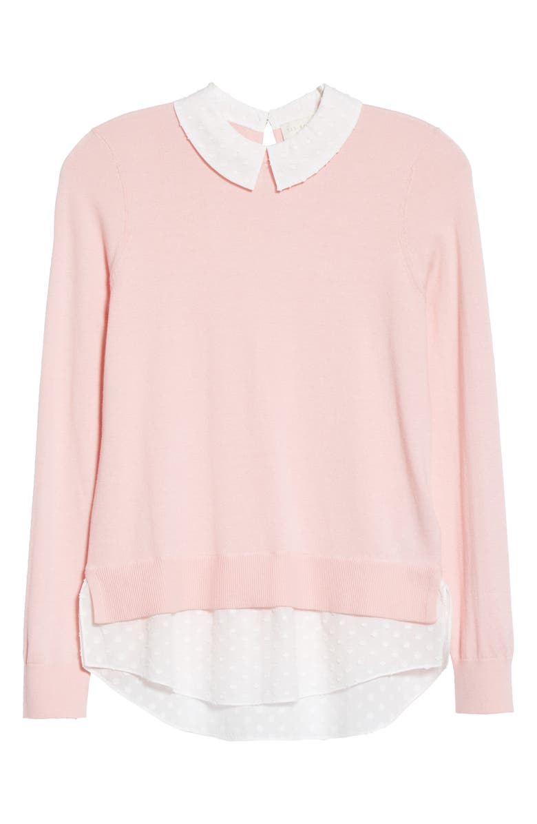 Ted Baker London Ohlin Mixed Media Layered Sweater, Alternate, color,