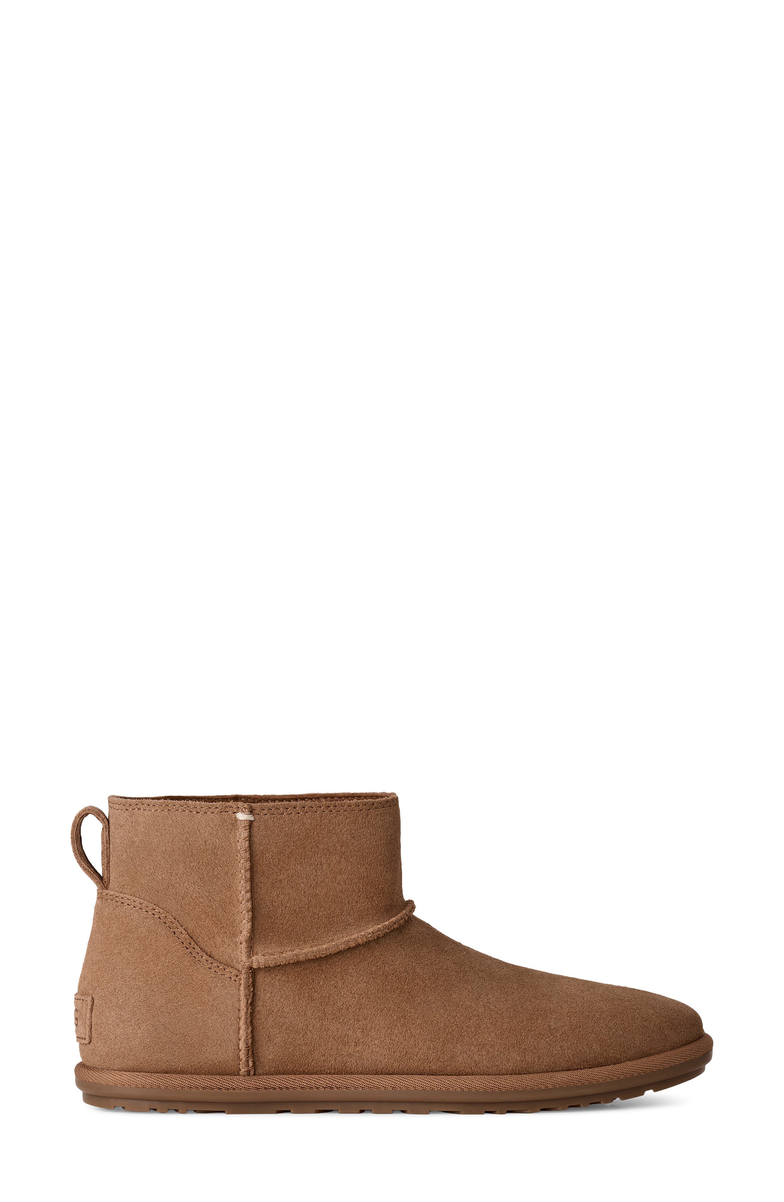 Classic Mini Deconstructed Genuine Shearling Lined Boot, Alternate, color, CHESTNUT