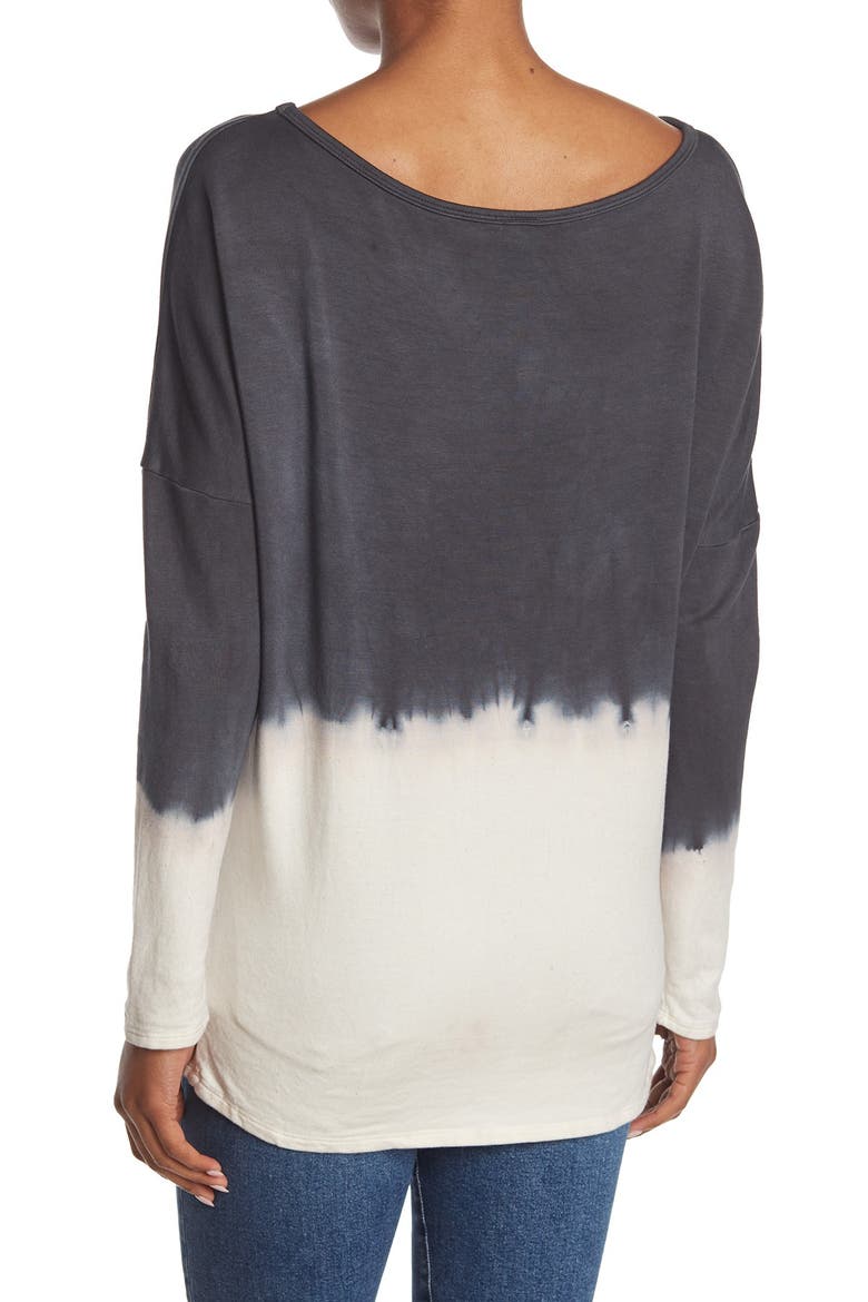Boatneck Dolman Knit Sweater, Alternate, color, FADED DENIM TOP DIP