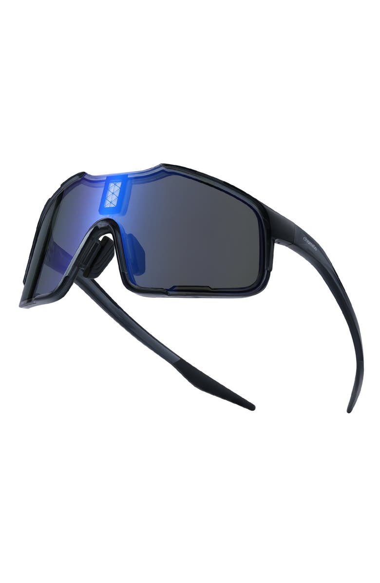 Chamelo Falcon Automatic Alpha Sunglasses, Alternate, color, Alpha Blue Lenses