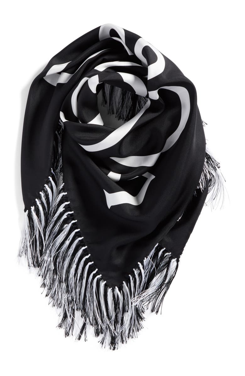 Loewe Anagram Silk Scarf, Alternate, color, 