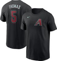 Nike Men's Nike Alek Thomas Black Arizona Diamondbacks 2024 Fuse Name & Number T-Shirt