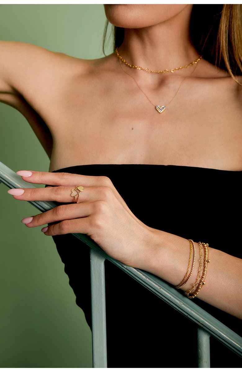 Bony Levy BLG 14K Gold Heart Chain Bracelet, Alternate, color, 