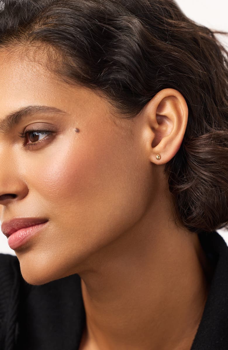 Ana Luisa Gold Stud Earrings - Gold Mini Teardrop Studs, Alternate, color, Gold