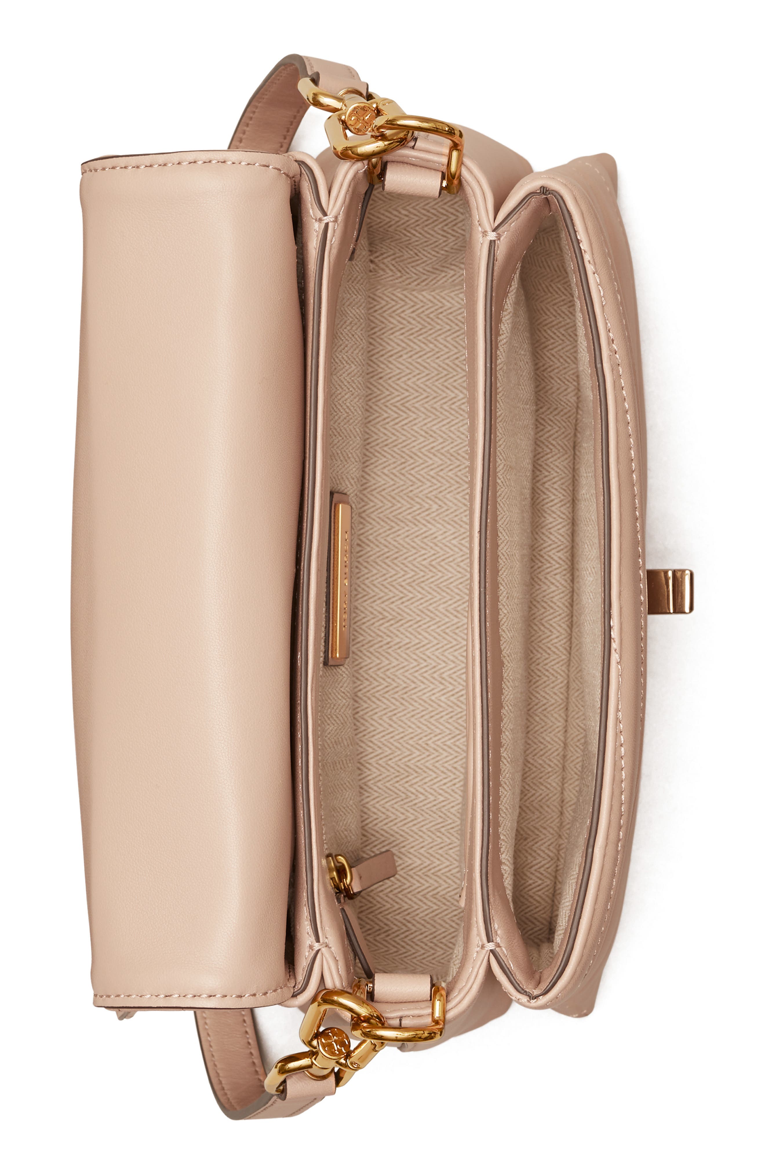 Kira Chevron Quilted Leather Top Handle Satchel, Alternate, color, DEVON SAND