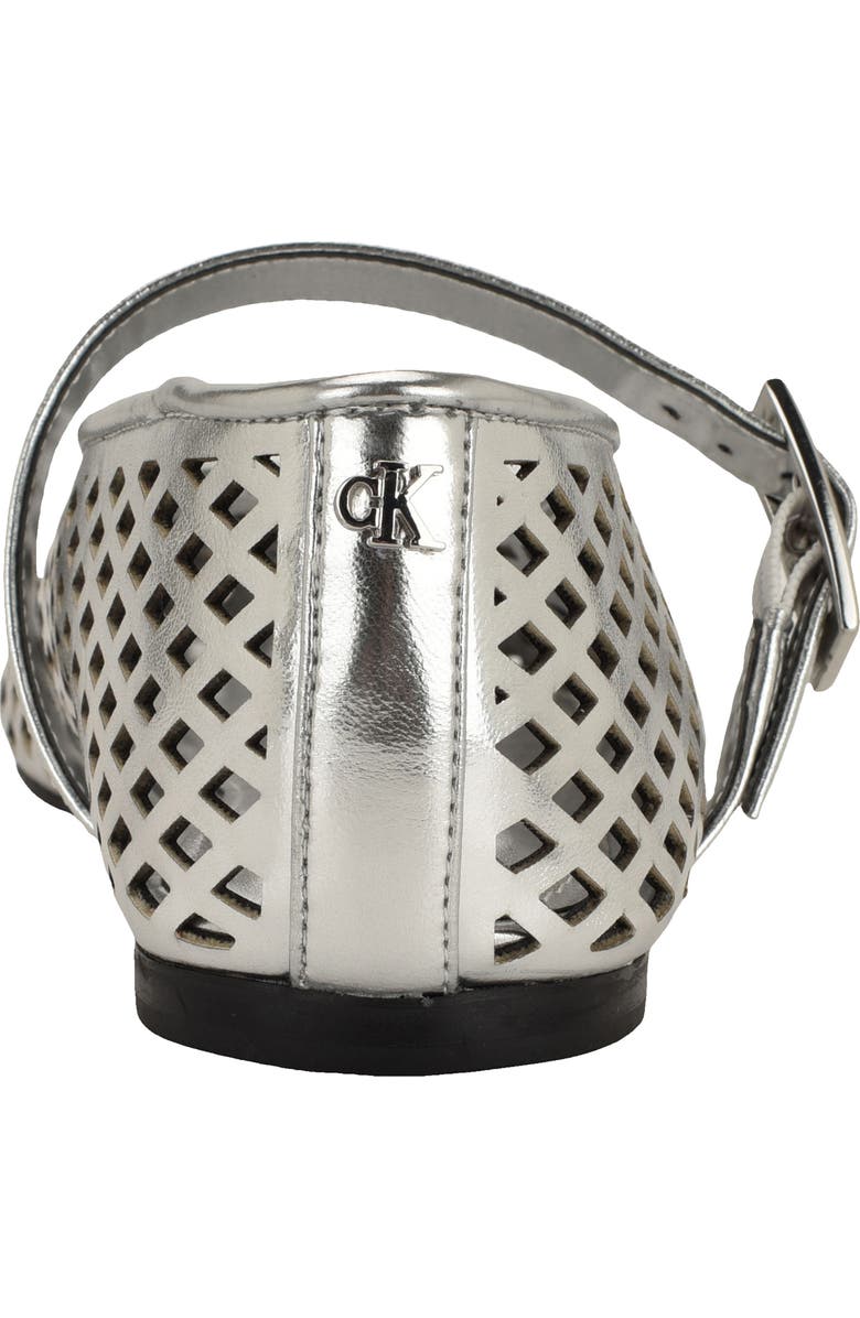 Calvin Klein Lauria Mary Jane Flat, Alternate, color, Silver