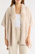 Nanette Lepore Ribbed Knit Cardigan Poncho