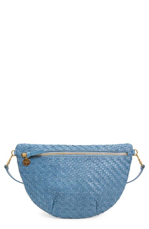 Grande Fanny Woven Zig Zag Leather Belt Bag