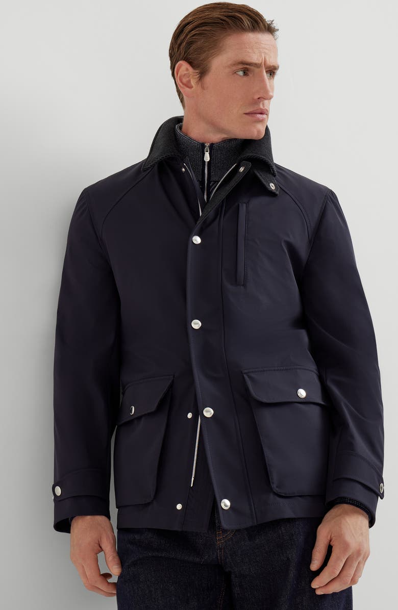 Brunello Cucinelli Field jacket, Alternate, color, Navy Blue