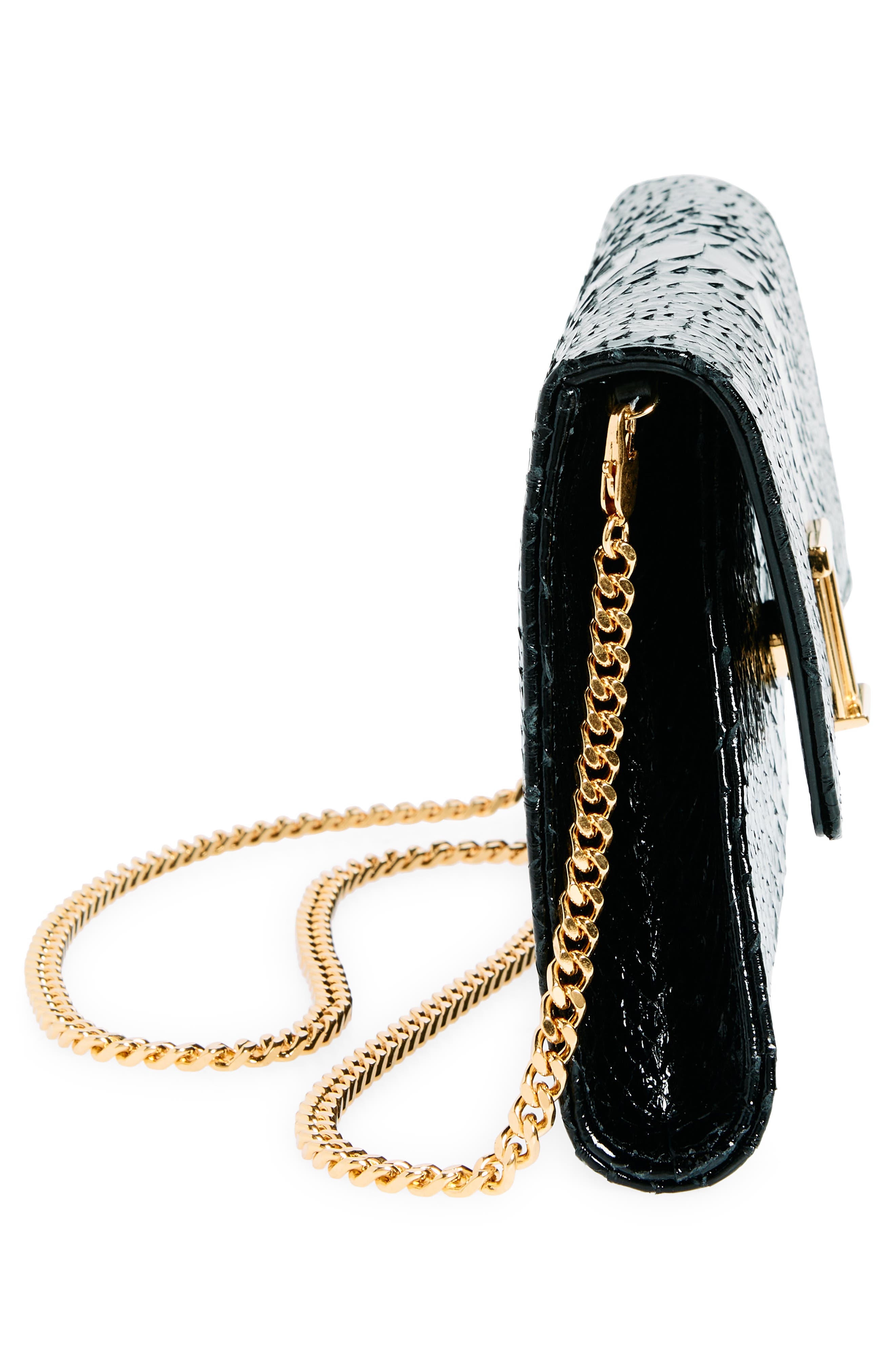 TOM FORD Nobile Python Embossed Leather Clutch, Alternate, color, 