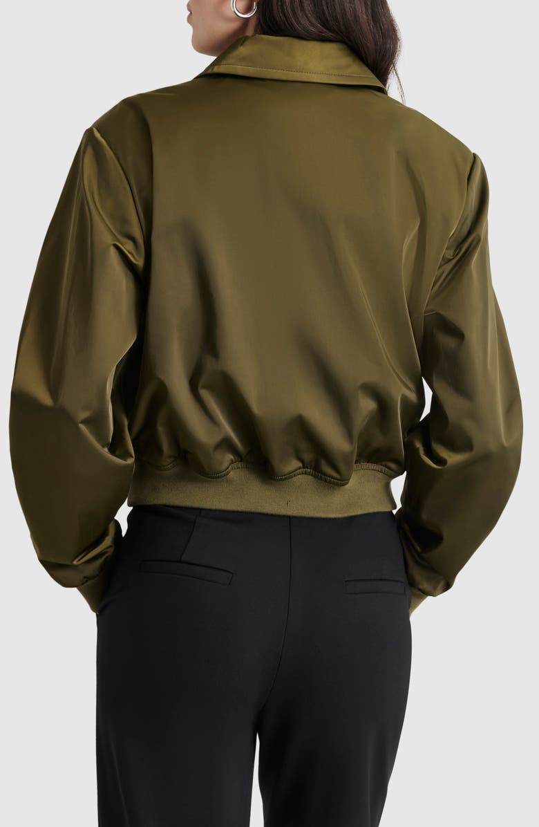 DKNY Crop Bomber Jacket, Alternate, color, 