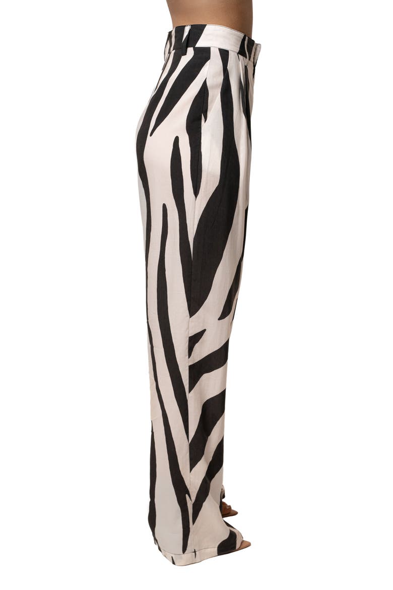 Zebra Essential Flow Trouser, Alternate, color, Ivory