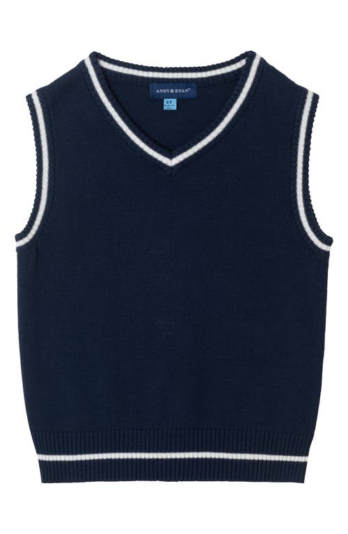 Andy & Evan Kids' Vest, Button-up Shirt, Pants & Bow Tie Set In Navy