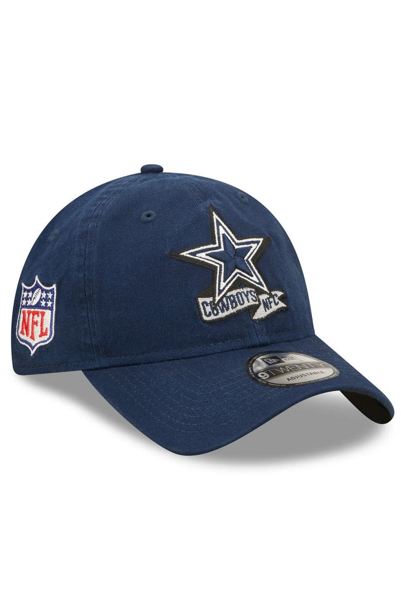 New Era Men's New Era Navy Dallas Cowboys 2022 Sideline 9TWENTY Adjustable Hat, Main, color, 