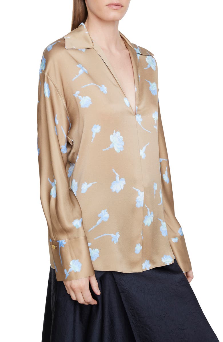 Vince Sea Carnation Silk Shirt, Alternate, color,