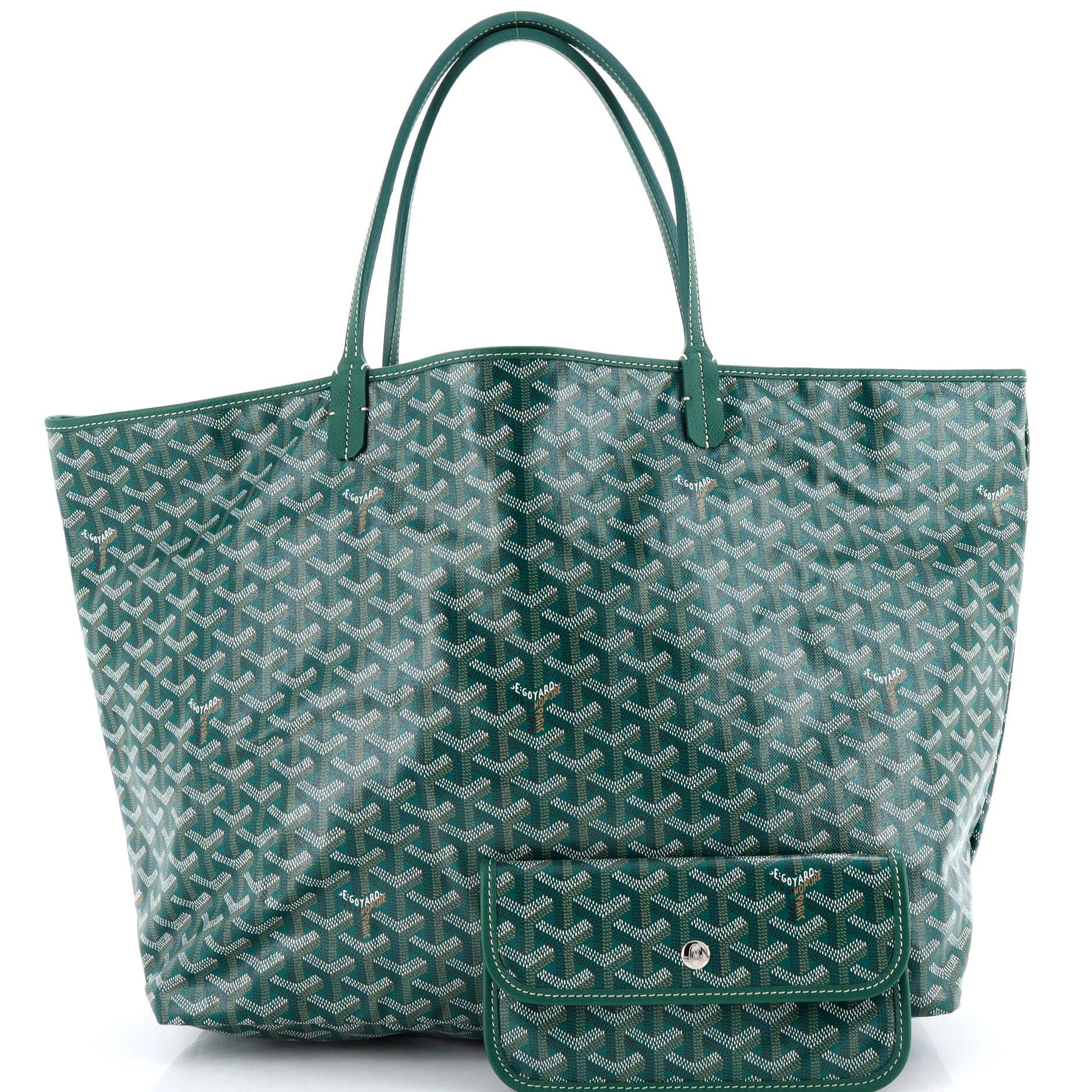 Pre-Owned Goyard Saint Louis Tote Coated Canvas GM, Alternate, color, Green