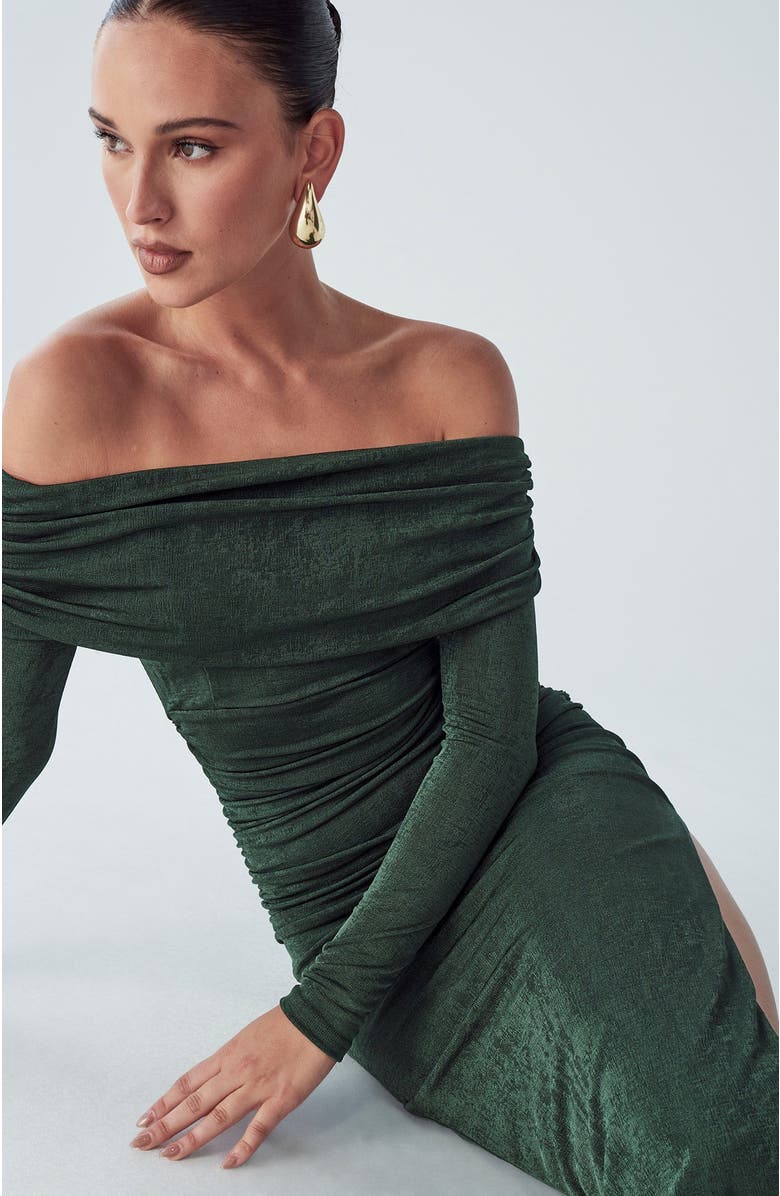 BWLDR Piedra Midi Dress, Alternate, color, Khaki