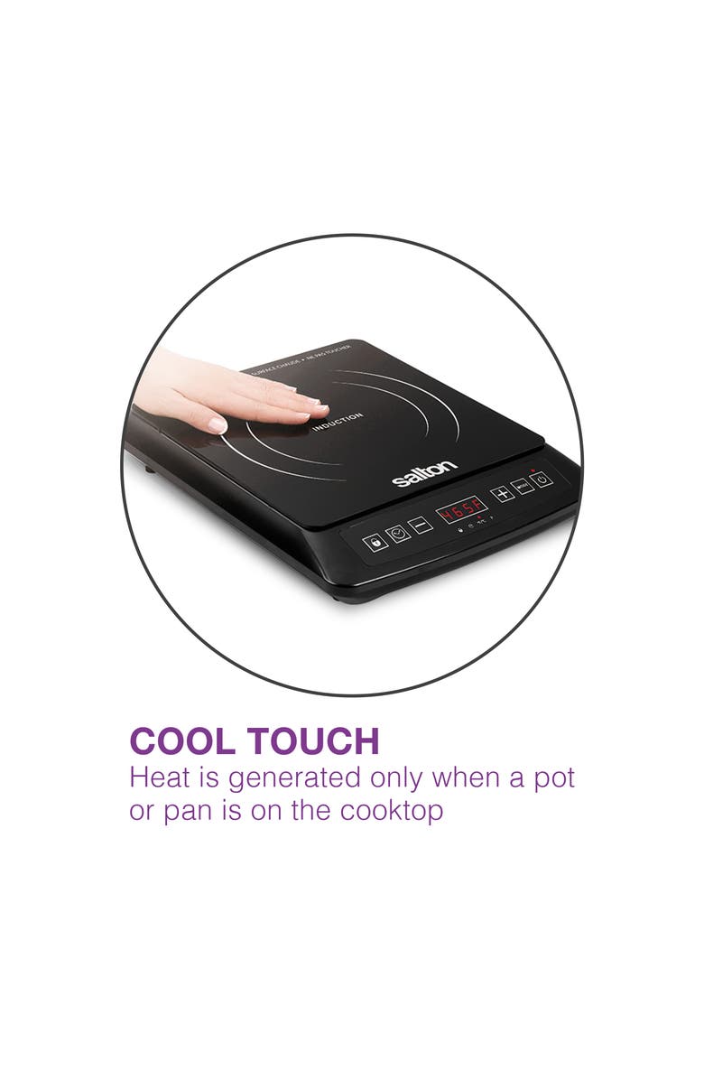 Salton Portable Induction Cooktop, Alternate, color, Black