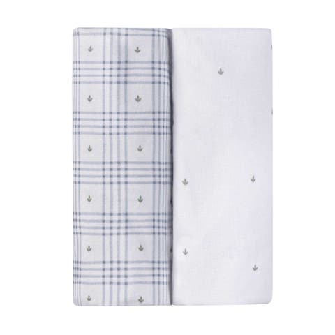 Floral Plaid Collection Waterproof Pack n Play Sheets 2 Packs