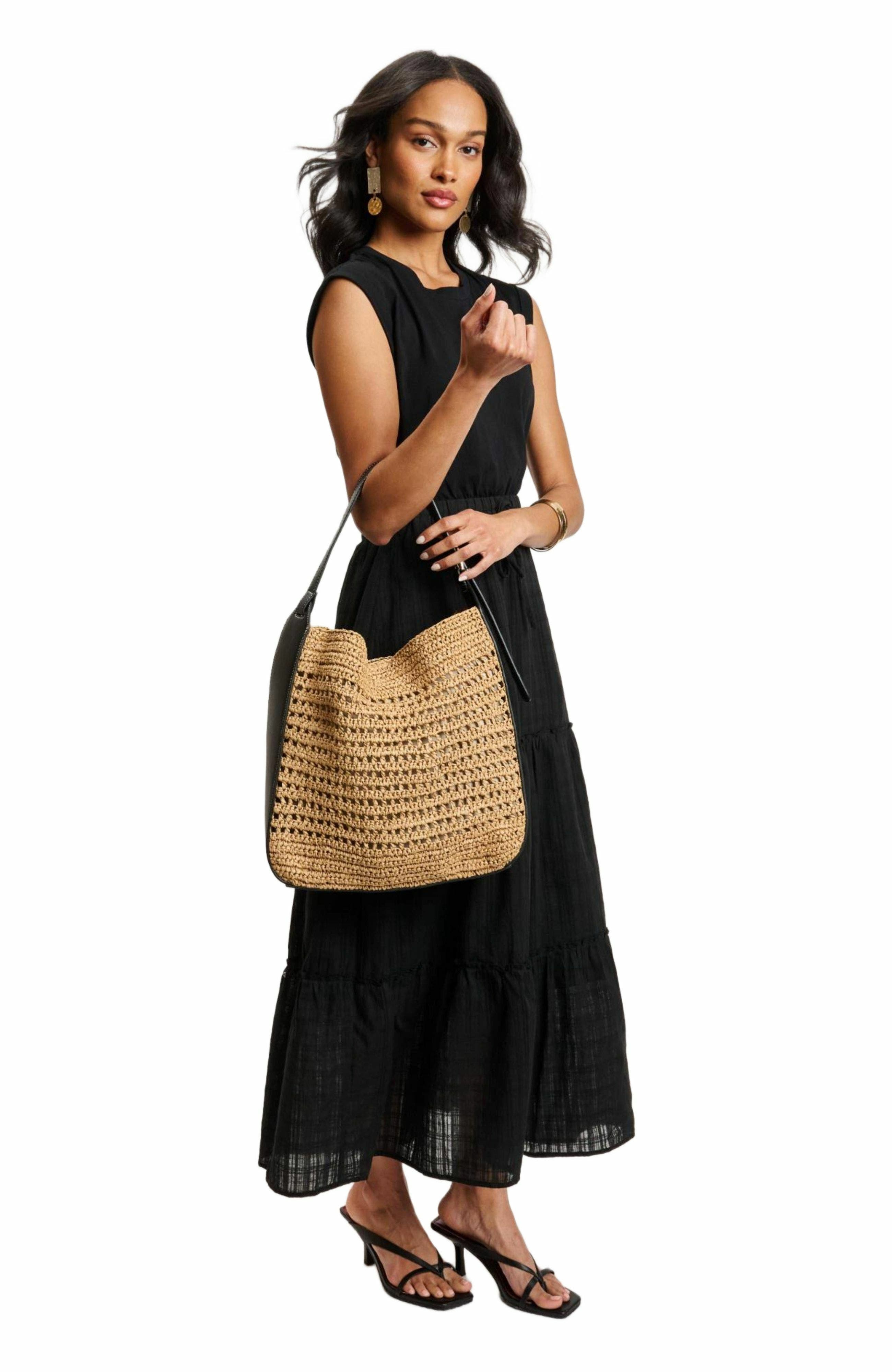 MODA LUXE Savannah Hobo, Alternate, color, Black Natural