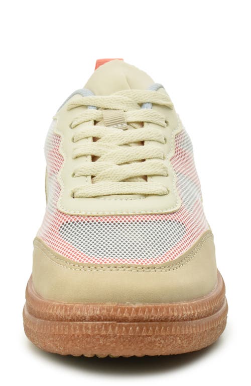 Nicole Miller Low Top Mesh Sneaker In Natural Multi