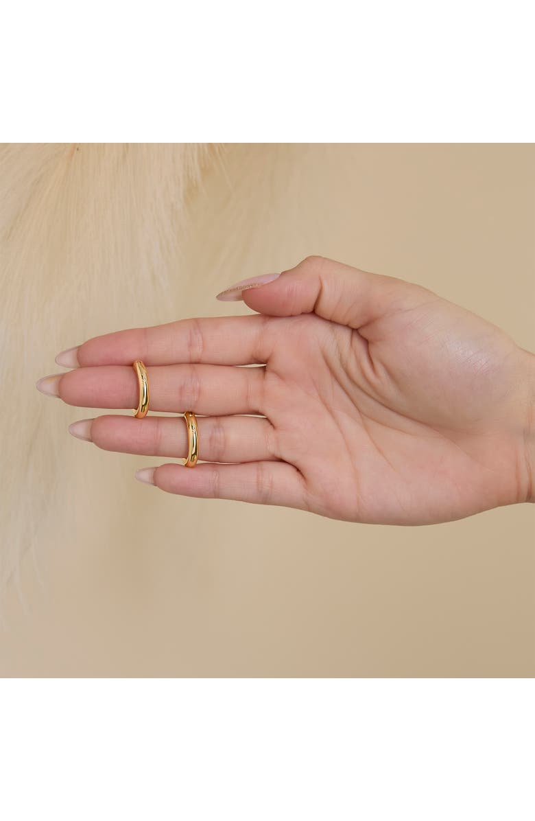 Jessica Simpson Polished Gold-Tone Chunky Hoop Earrings, Alternate, color, Gold