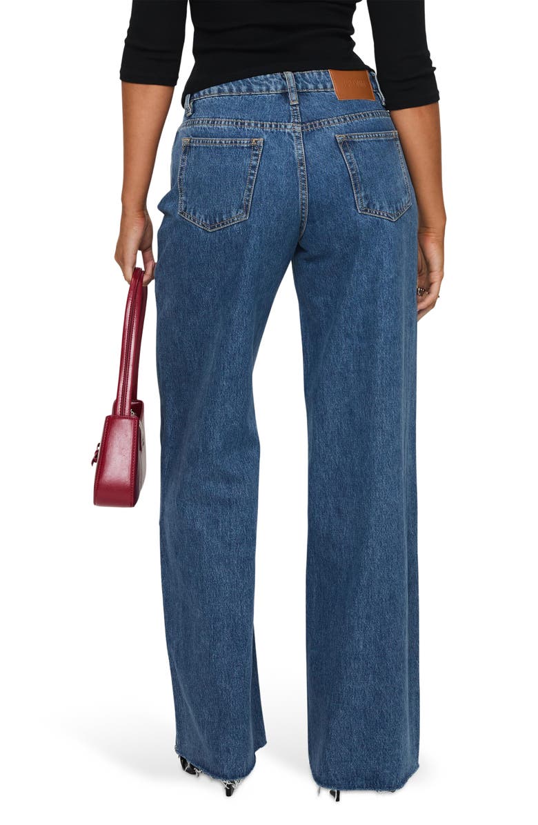 Princess Polly Darla Raw Hem Low Rise Relaxed Straight Leg Jeans, Alternate, color, 