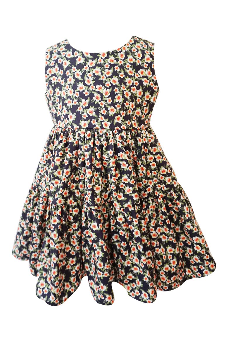 Floral Cotton Dress, Main, color, BLUE MULTI