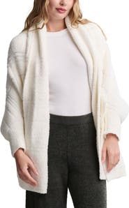 Barefoot Dreams® CozyChic® Tonal Plaid Open Front Cardigan