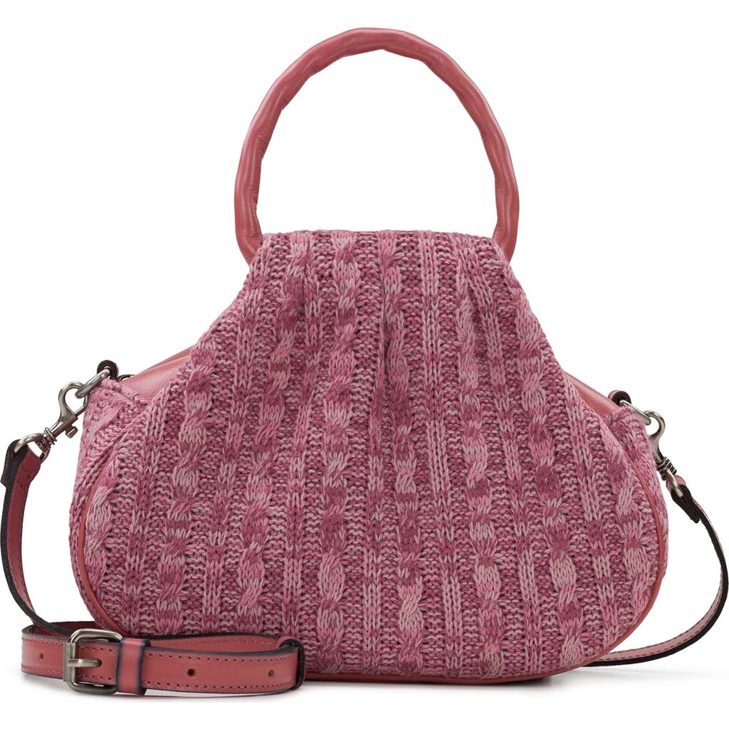 Patricia Nash Milburn Cable Knit Bucket Bag In Old Rose