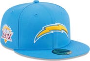 New Era Men's New Era Powder Blue Los Angeles Chargers Main Patch 59FIFTY Fitted Hat