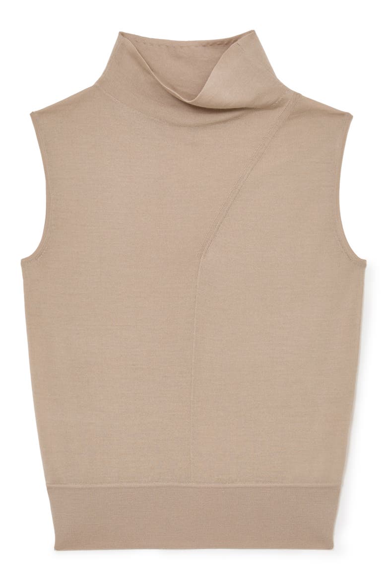 Honey Funnel Neck Knit Shell, Alternate, color, NEUTRAL