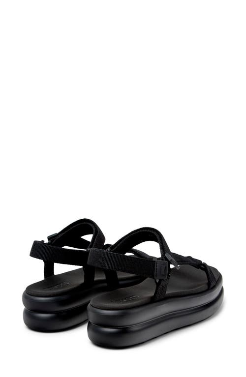 Camper Pelotas Flota Up Platform Sandal In Black