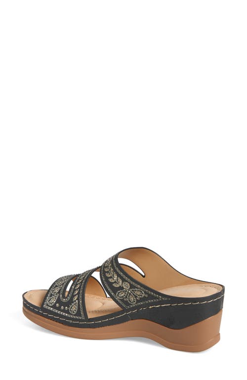 Extreme By Eddie Marc Embellished Wedge Sandal