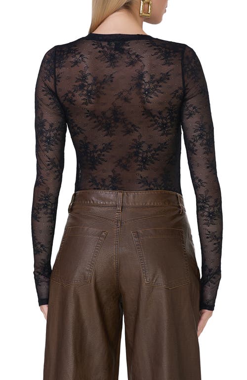 AFRM AFRM KAYLEE SEMISHEER FLORAL LACE TOP 