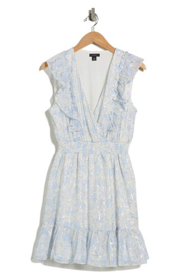 Halogen ® Floral Sleeveless Godet Minidress In Multi