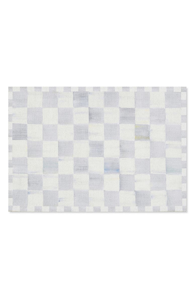 MACKENZIE CHILDS Sterling Check Washable Rug, Main, color, Sterling