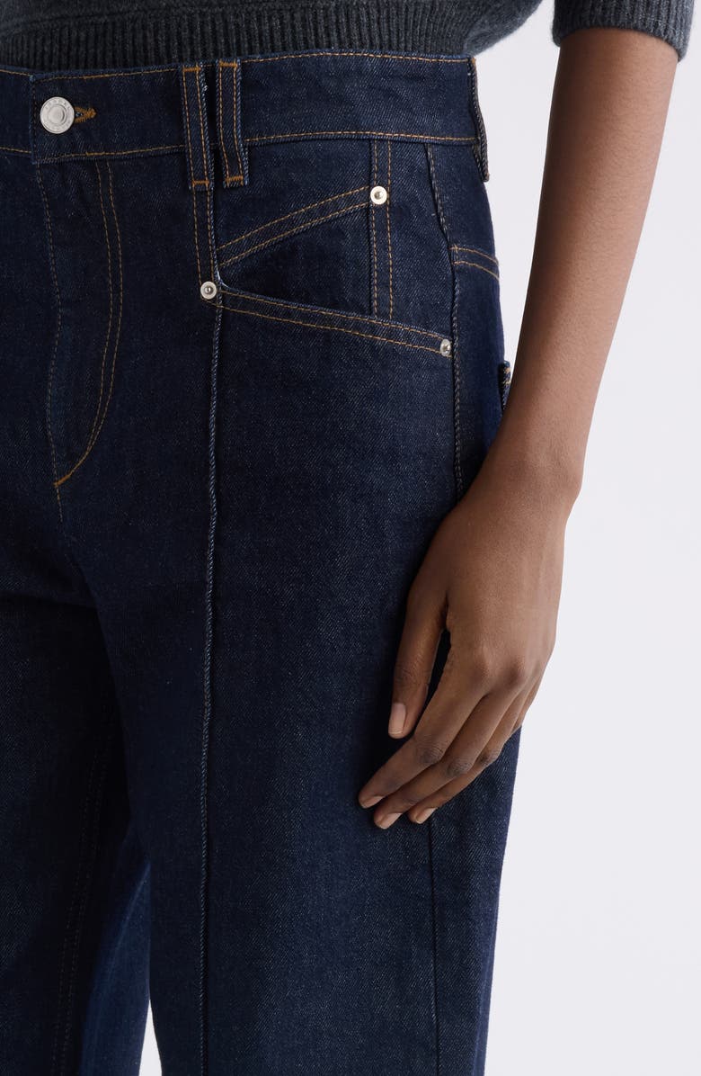 Isabel Marant Drolane High Waist Straight Leg Jeans, Alternate, color, Light Blue