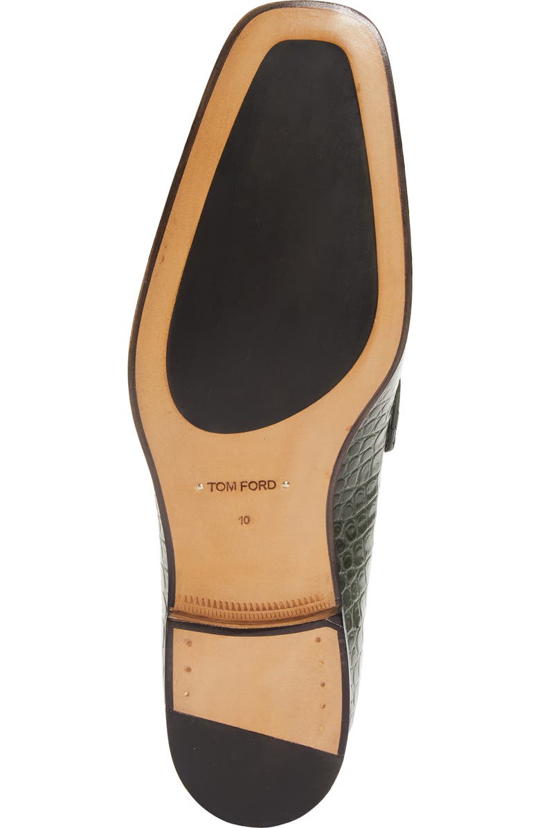 TOM FORD Bailey Chain Croc Embossed Loafer, Alternate, color,