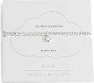 Estella Bartlett Puffed Star Sienna Beaded Stretch Bracelet