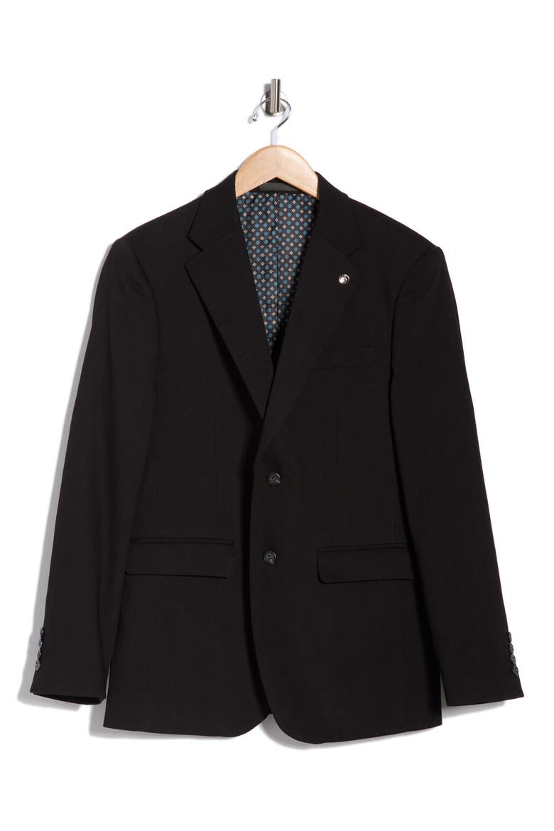 Slim Fit Cotton Blend Sport Coat, Alternate, color, BLACK