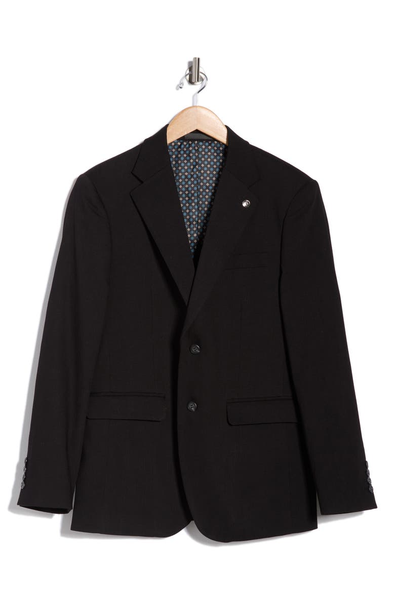 T.R. PREMIUM Slim Fit Cotton Blend Sport Coat, Alternate, color, Black