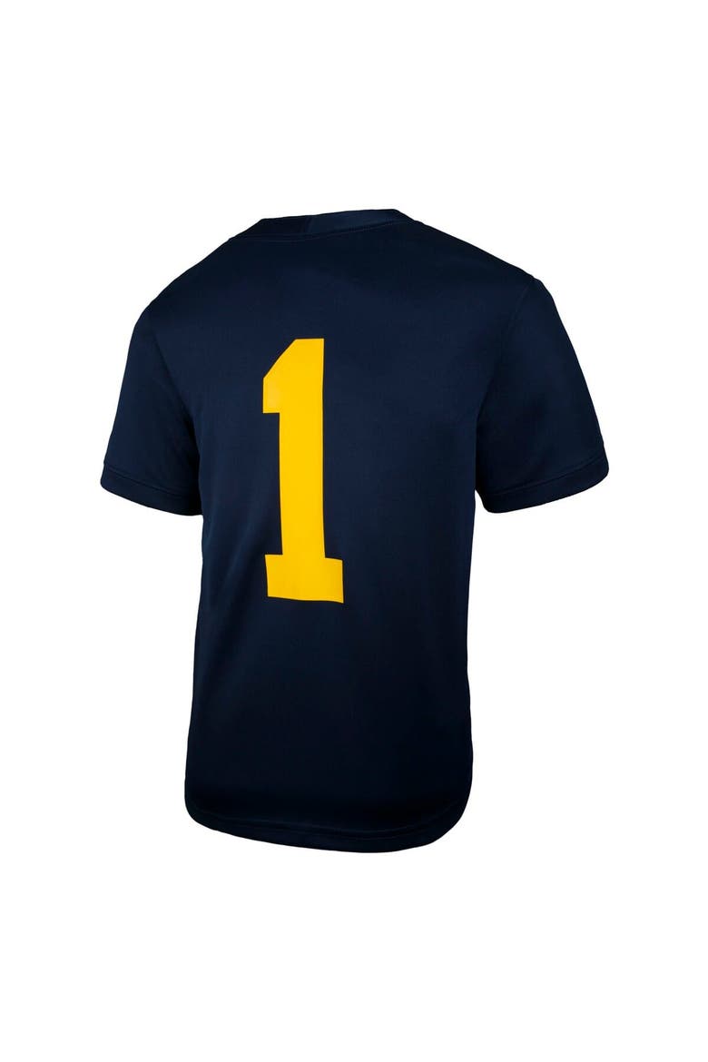 Preschool Jordan Brand #1 Navy Michigan Wolverines Untouchable Replica Game Jersey, Alternate, color, Navy